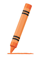 crayon vector illustration - stationery illustration