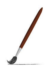painting brush vector illustration - painting tool, stationery illustration