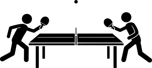 Table Tennis, Ping Pong Match, and Sport Competition Icon