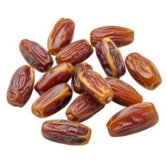 Glossy Brown Dates with Wrinkled Texture and Golden Hues Oval Fruits Showcasing Natural Sweetness, Freshness, and Nutritional Value