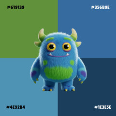 Playful Fluffy Monster Palette Ideas