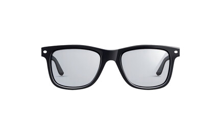 Fototapeta premium Black Square Eyeglasses with Clear Lenses on Transparent Background