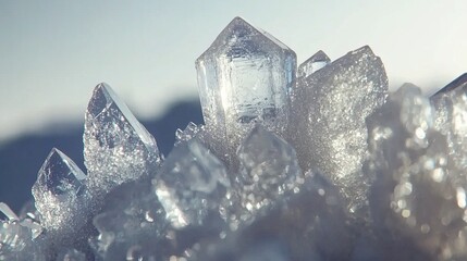 Electrified ice crystals frozen mid-fracture, capturing lightning formation in a slow-motion light explosion.
