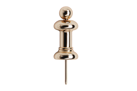 Metallic Gold Push Pin Design