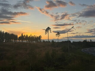 sunset in the mountains