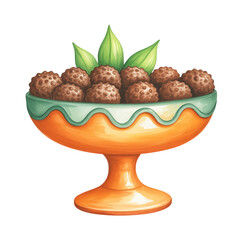 Pinch Cake or kue cubit on white background. Traditional Indonesian cakes normally sold by street vendors.
