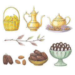 Exotic Spice Blends from Turkish and Middle Eastern Cuisines in Artistic Composition
