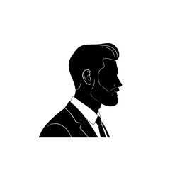 silhouette  of a man in a suit, businessman 