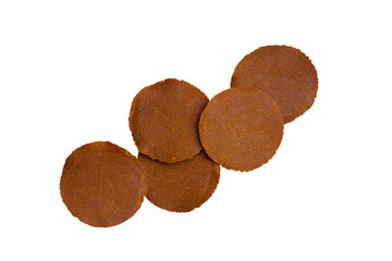 Fermented soybean discs, known as “Thua Nao,” a traditional Thai seasoning used to enhance flavor in Northern cuisine.