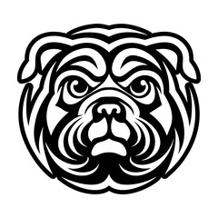 Obraz premium Glyph style icon showing a bulldog head