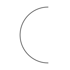 Smooth curved line with gentle arc, adding organic flow and soft elegance to creative, UI/UX, or decorative design projects.
