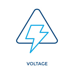 Voltage Icon )Outline olor Style. Vector Illustration For Graphic Design