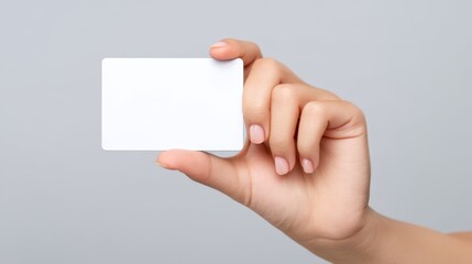 Fototapeta premium Presenting white business card ideal for professional corporate contexts.