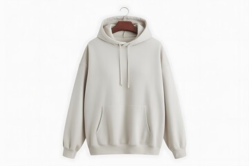 Blank light grey hoodie mockup featuring casual comfort and everyday style for apparel brands