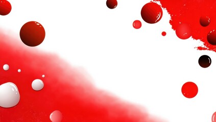 Abstract Red and White Spheres on Textured Background, Symbolizing Creativity and Innovation for Marketing Campaigns and Product Presentations : Generative AI