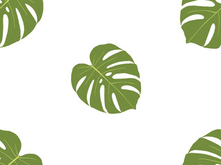 Seamless Pattern, a vibrant vector set of green leaves and foliage elements for eco and nature design