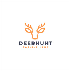 Abstract Deer Head Artistic Presentation Logo Template