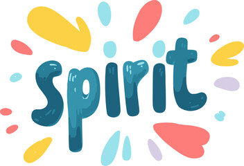 Vibrant celebration of spirit with colorful design showcasing joy and positivity isolated on transparent background. Vector illustration.