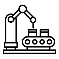 Automated Production  Icon Set Multiple Style Collection