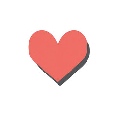 Red Heart Symbol on Transparent Background