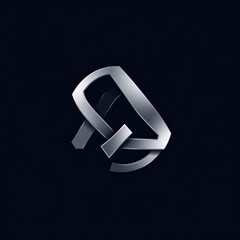 Geometric Emblem on Dark Backdrop: A modern, stylized geometric emblem design is presented against a stark dark backdrop, creating a sense of sophistication and elegance.