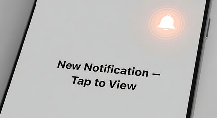 Urgent new notification alert appears on modern smartphone screen, inviting immediate engagement and action