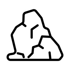 Rock Line Icon of Props and Scenery Icon Set