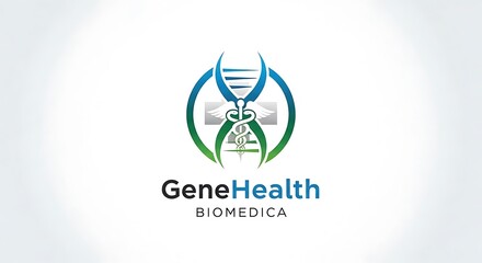 GeneHealth Biomedica Logo DNA Helix Medical Science.
