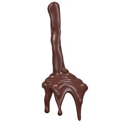 Chocolate melting element decoration Illustration