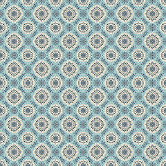 Blue Farblic seamless floral pattern