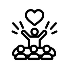 Live Performance Line Icon of Concert Venues Icon Set