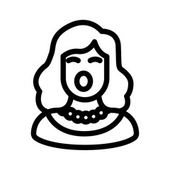 Classical Singer Bust Line Icon of Operas Icon Set