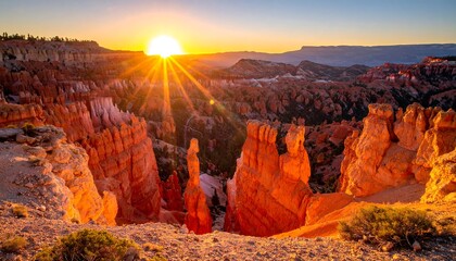 Desert Canyon Sunset Glow