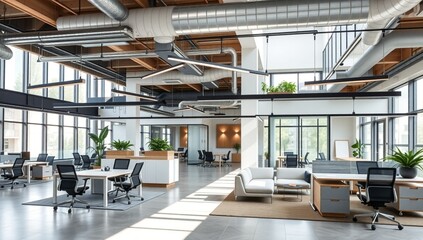 interior of a modern airport