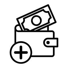 bank account Line Icon