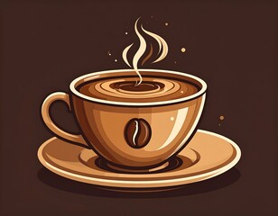 Obraz premium Delicious Hot Coffee in a Cup.