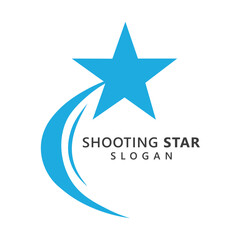 Shooting star vector logo design template