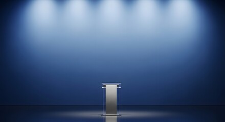 Businessman in a modern office meticulously planning his work schedule on a desk calendar with a city skyline in the background