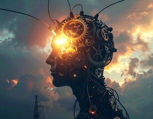 Futuristic Artificial Intelligence Concept.