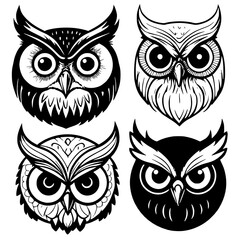 owl cartoon head set