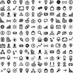 Hand drawn black and white doodle icons set