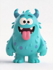 3D colorful cute monster