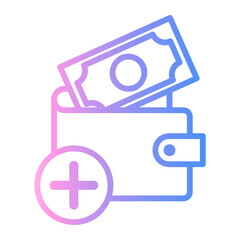 bank account Line Gradient Icon