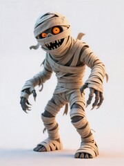 3D Halloween mummy monster