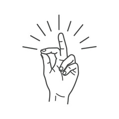 Hand gesture indicating a small amount or a snap of the fingers.