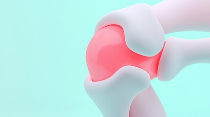 Close-Up View of Human Knee Joint with Visible Swelling and Soft Tissue Around It