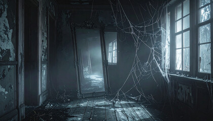 Dark Abandoned Interior Window Light