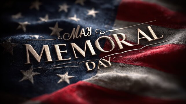 memorial day american flag and remembrance sign