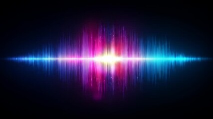 Abstract digital audio spectrum visualization with vibrant color lines - Powered by Adobe