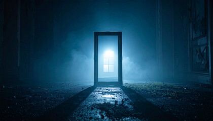 Bright Light Dark Room Door